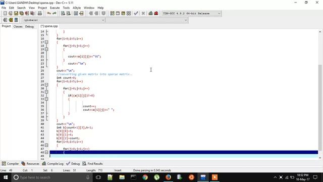 Sparse Matrix ds program.. смотреть онлайн
