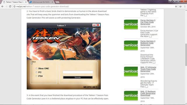 Tekken 7 Season Pass Code of Xbox ONE PS4 PC смотреть онлайн