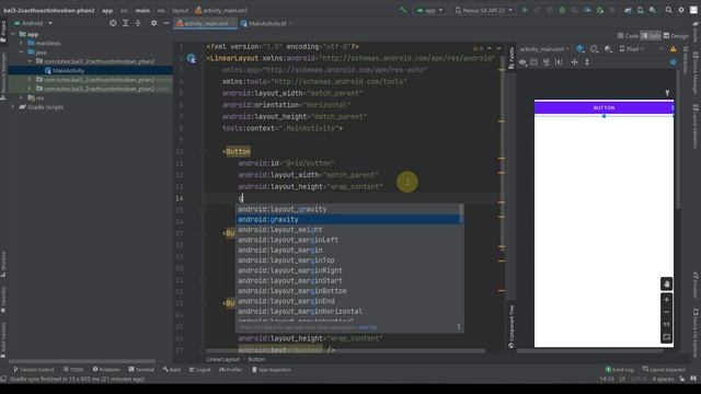 3.2 Androidstudio kotlin - LinearLayout kotlin và một số thuộc tính cơ bản phần 2 смотреть онлайн