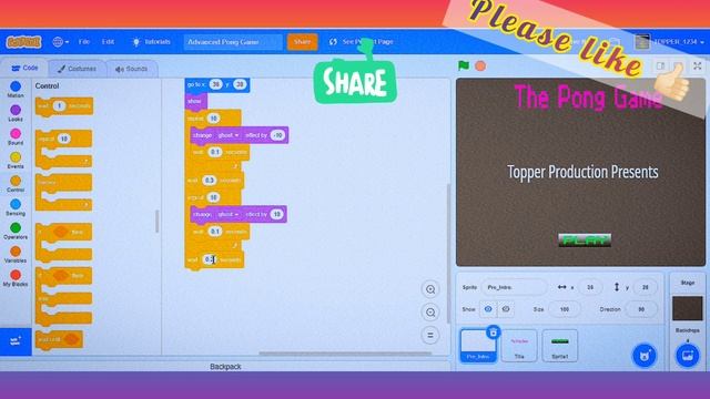 How To Make A Pong Game || Making An Advanced Pong Game In Scratch || Part-1 смотреть онлайн