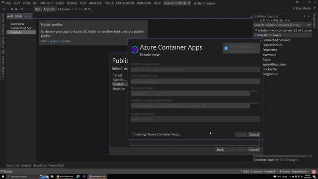 Deploy an app to Azure Container Apps using Visual Studio смотреть онлайн