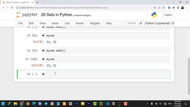 Sets in Python смотреть онлайн