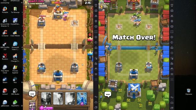 How To Play 1vs2 In Clash Royale / Как играть одному против двух