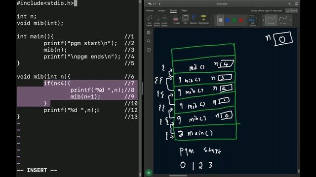 Recursion in C language - using 2 programs example by Idris Mibweb смотреть онлайн