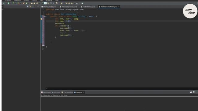 Program To Check For Palindrome Numbers In Java In Hindi By Jayan @coadingkikaksha смотреть онлайн