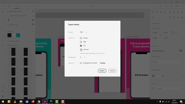 Adobe XD Yapılan Projeyi Resim Olarak Kaydetme (Saving A Project Made In Adobe XD As A Image)