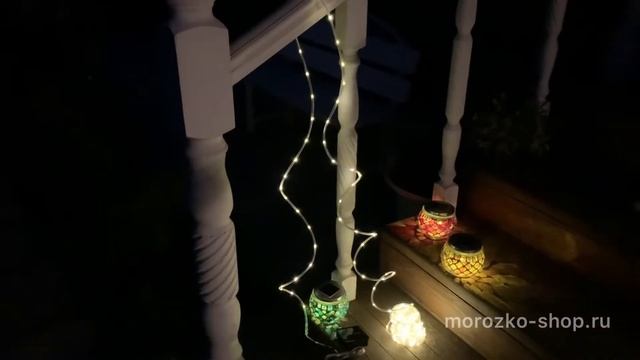 Светодиодный Дюралайт Solar на солнечной батарее, 100 тёплых белых LED-огней, 5 м, контроллер 89778 смотреть онлайн