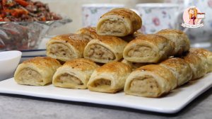 Завернула и готово! СЛОЕНЫЕ РУЛЕТИКИ с КУРИЦЕЙ - Отличный рецепт тем, кто не любит возиться с тестом