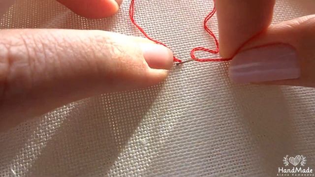 Как закрепить нить методом петля? Закрепка нити. Вышивка крестом. смотреть онлайн