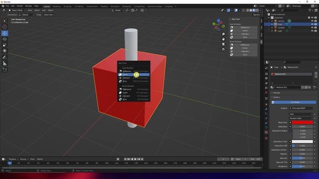 blender Boolean modifier Ep-25 смотреть онлайн