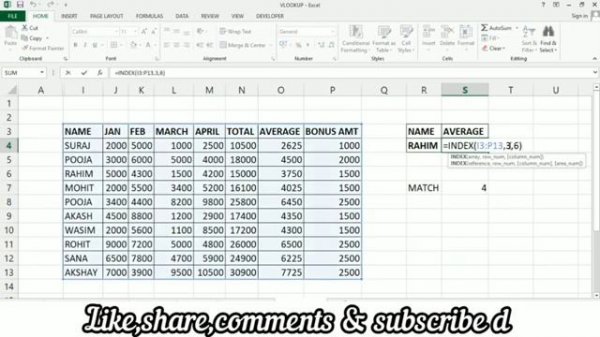 2020 (new) Excel Index+Match कैसे यूज़ करे | excel index match | index match excel in hindi