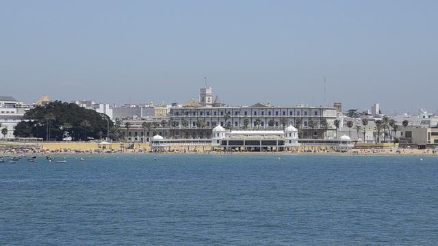 Вид из крепости Сан Себастьян, Кадис, Испания смотреть онлайн