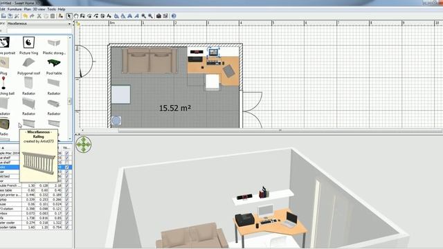 Sweet home 3D tutorial: Design and render a bedroom - Part 1 смотреть онлайн
