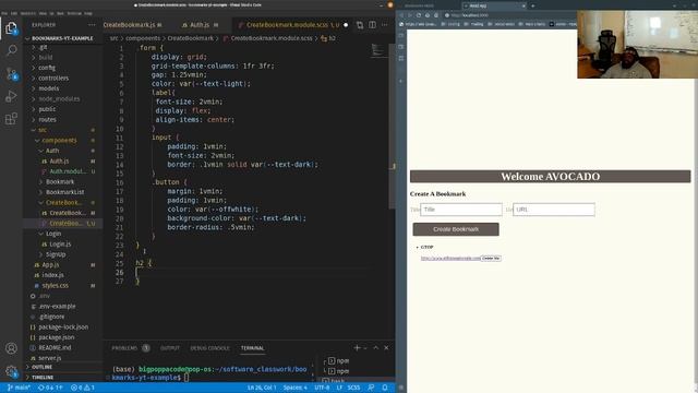 MERN Stack Mastery: Build A Bookmarks App Part 3 of 3(SCSS Modules) смотреть онлайн