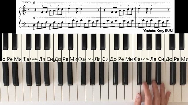 Красивая и Простая мелодия The Sound of Silence. Разбор как играть на пианино Звук тишины. смотреть онлайн