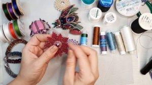 НИТКИ для вышивки бисером и бисероплетения. Вышивка бисерных брошей. Обучение созданию украшений.