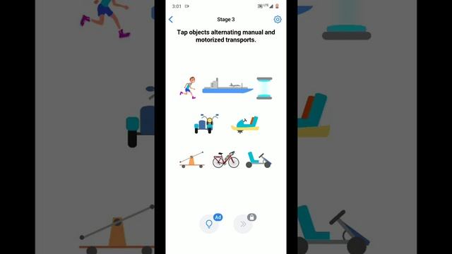 Easy game Daily challenge May 27 tap objects alternating manual and motorized transports смотреть онлайн