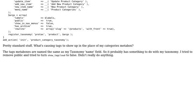 Wordpress: Custom Taxonomy - Tags Metabox is showing instead of Categories смотреть онлайн