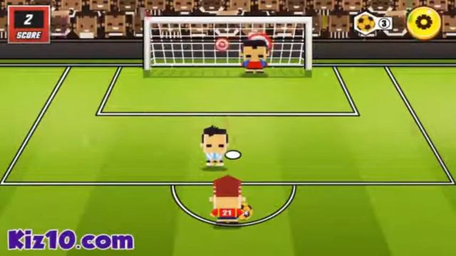 Blocky Kick 2 - Game Walkthrough Kiz10.com смотреть онлайн