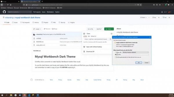 MySQL Workbench Dark Theme