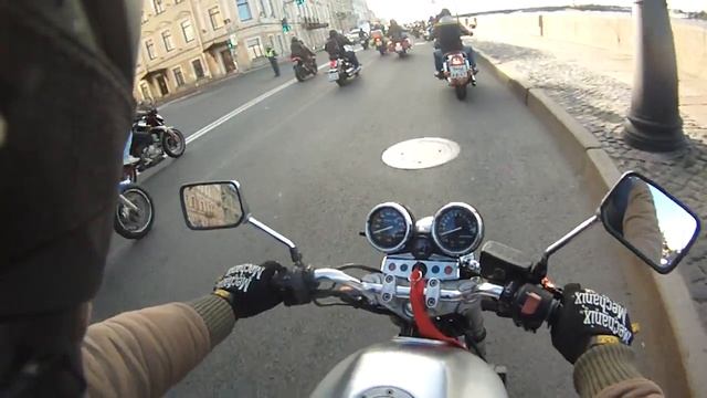 Закрытие мотосезона 2018 СПб. Колонна смотреть онлайн