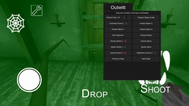 Granny Version 1.6.1 Outwitt Mod Menu | Cookies V3.0