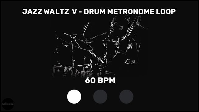 Jazz Waltz V | Drum Metronome Loop | 60 BPM смотреть онлайн