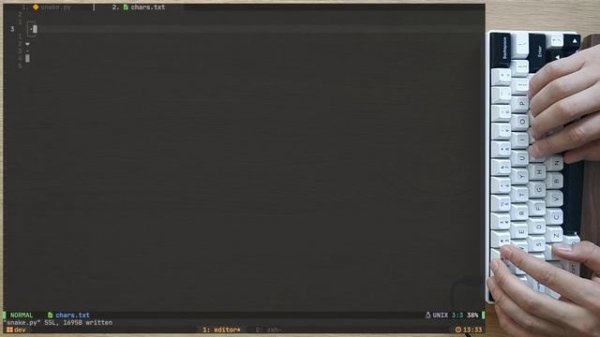 ASMR Programming: Snake Game, Python - No Talking