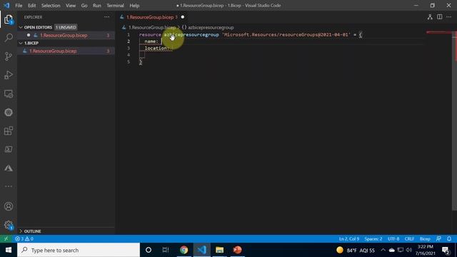 5. Azure Bicep - Create Resource Group смотреть онлайн
