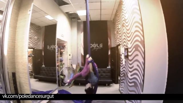 Aerial silks traning warm up