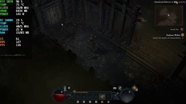 Diablo 4 - Legion 5 (3070 Laptop/5800h) - 1080p, 1440p, 4K, Max Settings смотреть онлайн