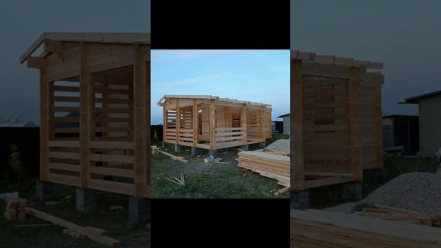 Сборка деревянного дома из профилированного бруса. смотреть онлайн