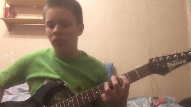 Спокойная ночь-КИНО (В.Цой) кавер на электрогитаре. смотреть онлайн
