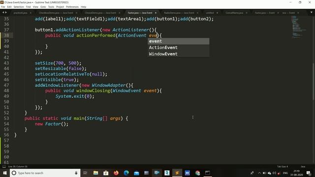 Action Listener | Example 2 | With TextArea | by Bhaskar смотреть онлайн