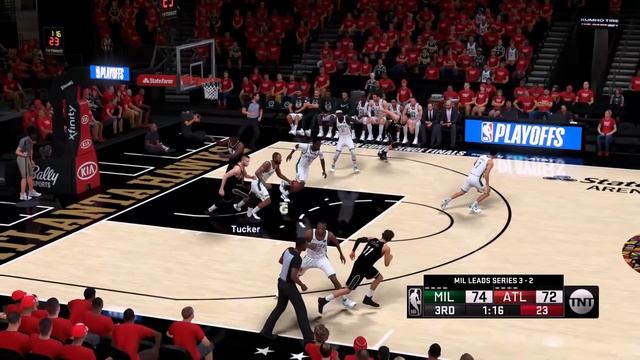 NBA 2K21 Modded Playoffs Showcase | Bucks vs Hawks | Full GAME 6 Highlights смотреть онлайн