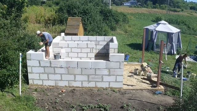 Кладка газоблока на клей за 1 день всех стены 240 шт 60х30х20 смотреть онлайн