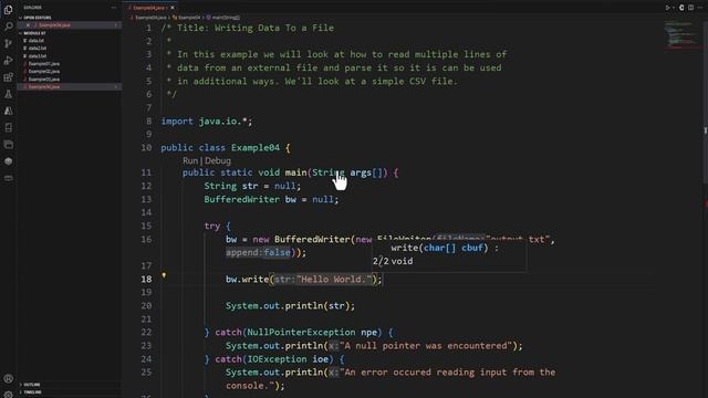 Java Practice Examples - Module 7-4 Writing to a Text File смотреть онлайн