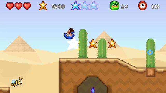 Bloo Kid 2 Level 2-1 All Bloo Stars смотреть онлайн