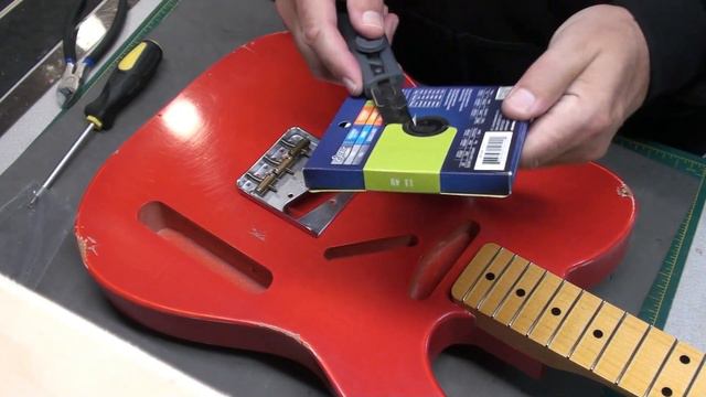 Installing a Telecaster Bridge on an Electric Guitar-Step by Step: Red Fender Telecaster Parts Buil смотреть онлайн
