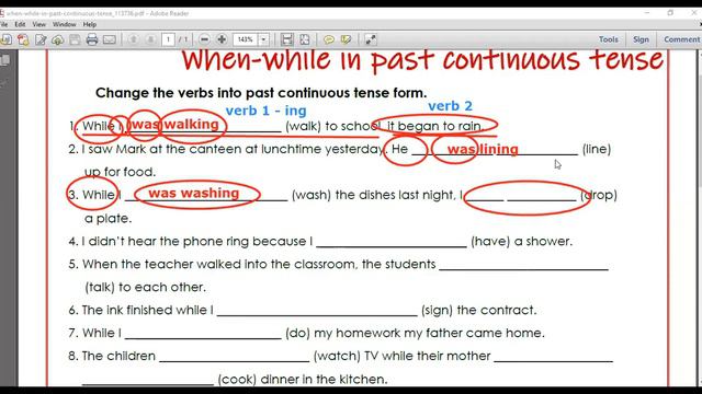 9A - Past Continuous Tense - when while смотреть онлайн