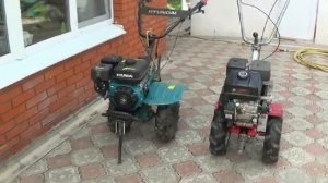 три мотоблока (МКМ 3, HYUNDAI Т 1300, НЕВА мб 3)