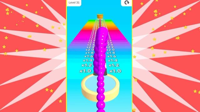 Snake Balls Run 3D - 2048 ball snake gameplay Android, iOS New upload All Levels смотреть онлайн