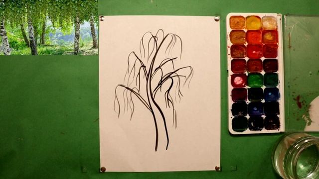 Рисунок "БЕРЁЗА?" для детей | Как нарисовать берёзу | Познавательный урок рисования смотреть онлайн