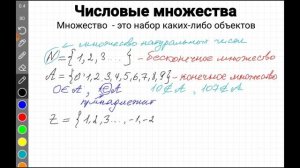 Числовые множества, 6 класс