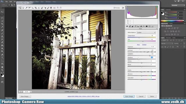 Photoshop CS6 Camera Raw. Et klip fra tutorial/guide filmen fra VE Design og kurser. смотреть онлайн