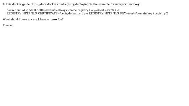DevOps & SysAdmins: Docker registry with TLS - using a .pem file смотреть онлайн