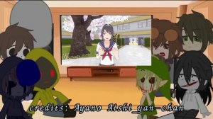 Creepypasta react to f! y/n as ayano aishi ???? part 1