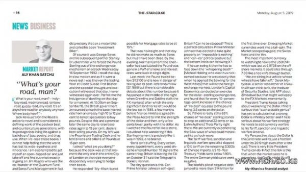 Matters Financial and Geopolitical from a Frontier, @alykhansatchu