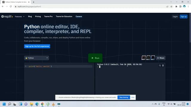 Python telugu tutorial 1 | python ide | online compiler смотреть онлайн