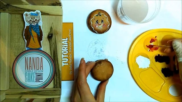 Tutorial cute hand paint Christmas macarons. Мастер-класс по ручной росписи макаронс"Новогодние" смотреть онлайн